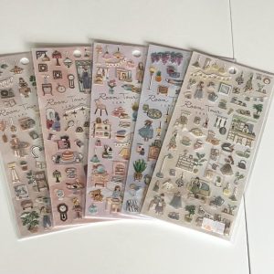 B312.5-B316.5 Room Tour seal sticker sheet (B313.5 retro modern)