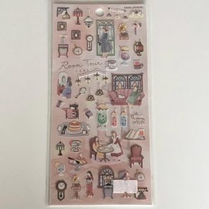 B312.5-B316.5 Room Tour seal sticker sheet (B313.5 retro modern) - Image 3