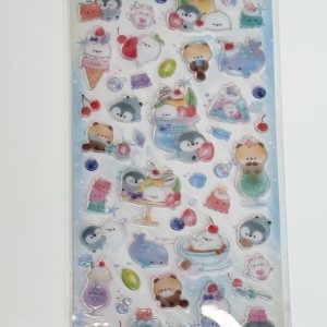 A234 glitter gel sea life sticker sheet