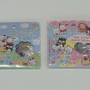 H10 2025 Tama and friends x Sanrio plastic gel 3d stickers (Left - blue)