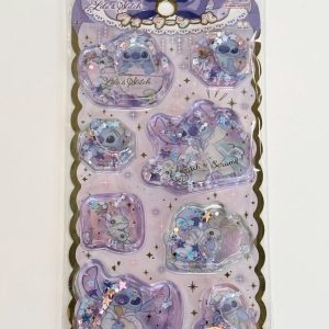 A249 Stitch water glitter sticker sheet