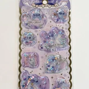 A249 Stitch water glitter sticker sheet