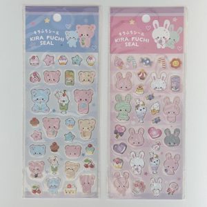 A264-A265 Kira Fuchi seal sticker sheet (Left - blue A264)