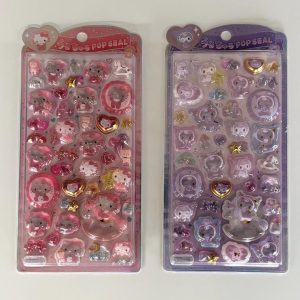 A289-A290 Sanrio hard gel pop seal sticker sheet (Right - kuromi A290)