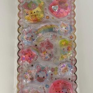 Alternative view of A291-A292 water and glitter 3d sticker sheet (Right - candy A291)