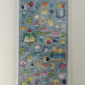 A276-A278 Waku Waku Summer Jewel sticker sheet (blue A277) - Image 3