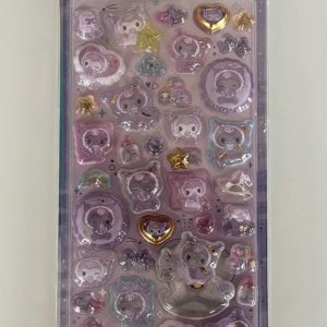 A289-A290 Sanrio hard gel pop seal sticker sheet (Right - kuromi A290) - Image 3