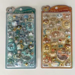 A285-A286 Sanrio hard gel pop seal sticker sheet (Left - pochacco A285)
