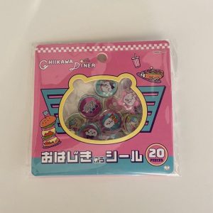 H18 Chiikawa diner 3d plastic sticker (left - pink) - Image 4