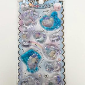 Alternative view of A305-A307 water and glitter 3d sticker sheet (left - blue A305)