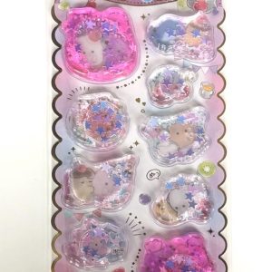 A305-A307 water and glitter 3d sticker sheet (middle - purple A307) - Image 4