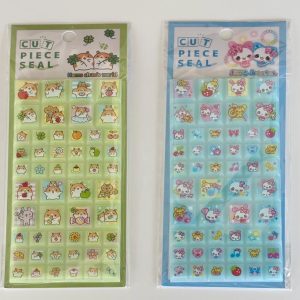 H19 cut piece seal plastic stickers (left - green)