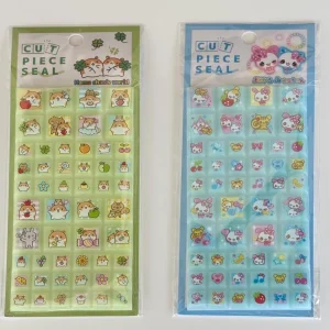 H19 cut piece seal plastic stickers (left - green)