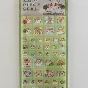 Alternative view of H19 cut piece seal plastic stickers (left - green)
