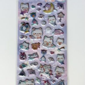 A309-A313 sparkly puffy sticker sheet (yuru cafe A313) - Image 4