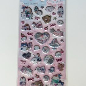 A309-A313 sparkly puffy sticker sheet (yuru cafe A313) - Image 5