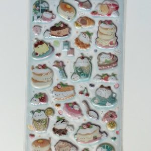 A309-A313 sparkly puffy sticker sheet (yuru cafe A313) - Image 6
