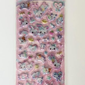 A326 candy twins sparkly puffy sticker sheet