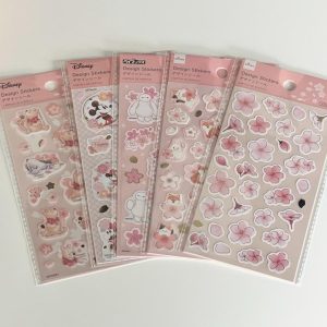 Daiso disney and cherry blossom sticker sheets (blossoms A130.5)