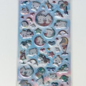 A309-A313 sparkly puffy sticker sheet (yuru cafe A313) - Image 3