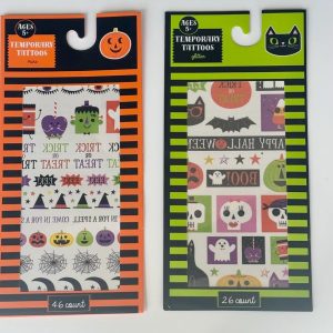 A138-A138.5 Halloween temporary tattoos 46 count (Left - orange A138.5)