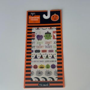 Alternative view of A138-A138.5 Halloween temporary tattoos 46 count (Left - orange A138.5)