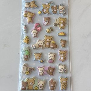 D69 2025 Rilakkuma Puffy Sticker Sheet