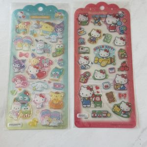 C120A C120B 2025 jelly sanrio sticker sheet glitter accents (Left Charac C120A)
