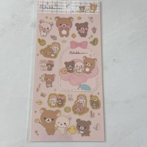 D89F D89G 2025 Rilakkuma Sticker Sheet Gold accents (Right (pink) D89G) - Image 3