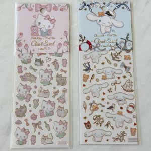 H23 2025 Hello Kitty Cinamoroll Clear Seal Sticker Sheet x Miki Takei (Right Cinamoroll)