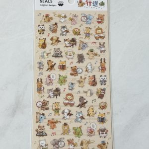 H23 Mind Wave Music Band Animal sticker sheet