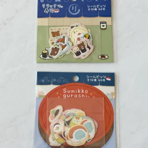 H22 2025 sanrio San X Rilakkuma Sumikko Sushi sticker flakes (Top Rilakkuma)