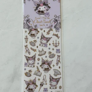 H23 2025 Kuromi My Melody Clear Seal Sticker Sheet x Miki Takei (Left Kuromi) - Image 2
