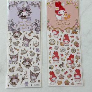 H23 2025 Kuromi My Melody Clear Seal Sticker Sheet x Miki Takei (Left Kuromi)