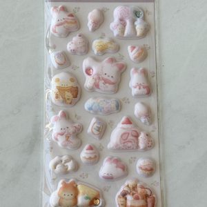 H23 2025 Sugar Cocomuu puffy sticker sheet with gem accent
